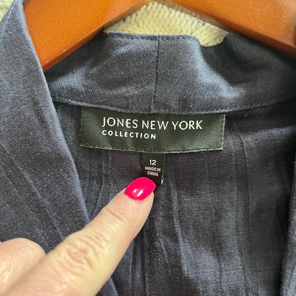 Jones New York Button Down Linen Blouse Women’s size 12 - Picture 14 of 16